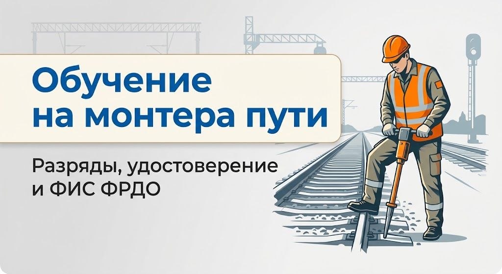 Обучение на монтера пути с нуля: официальное удостоверение и ФИС ФРДО